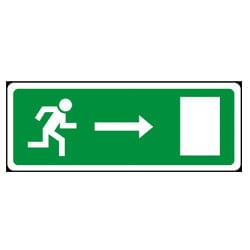 Man Running Right Arrow Right Exit Sign