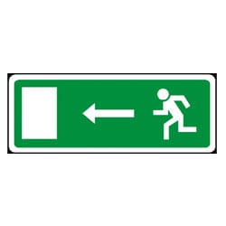Man Running Left Arrow Left Exit Sign