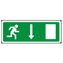 Man Running Right Arrow Down Sign