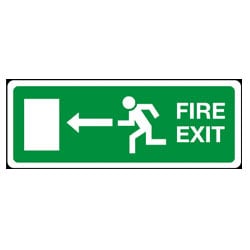 EEC Fire Exit Arrow Left Sign
