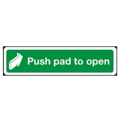 Push Pad To Open Sign