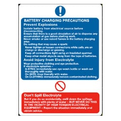 Battery Charging Precautions Sign