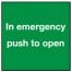 In Emergency Push To Open Sticker