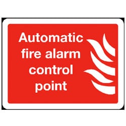 Automatic Fire Alarm Control Point Fire Sign
