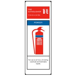 Powder Fire Extinguisher Information Sign