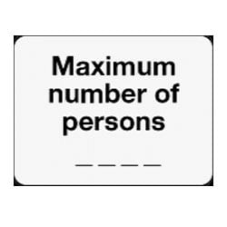 Maximum number of persons Sign