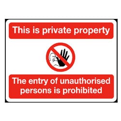 This is private property Sign