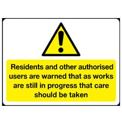 Residents and other authorised users etc Sign