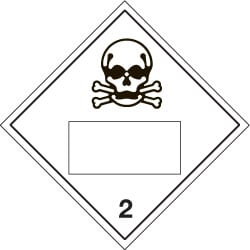 UN Placard Toxic Gas 2 Sign