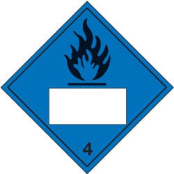 UN Placard Dangerous When Wet Sign
