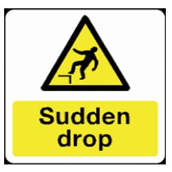 Sudden Drop Sign
