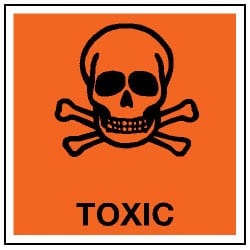 Orange Toxic Sign