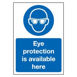 Eye Protection Is Available Here Sign