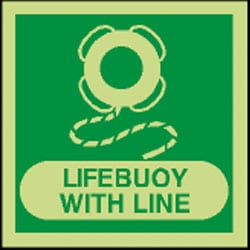 Life Buoy With Line Sign
