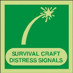 Survival Craft Distress Signals Sign
