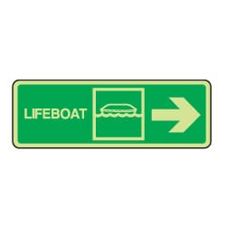 Lifeboat Arrow Right Sign