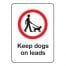 Keep dogs on leads Sign