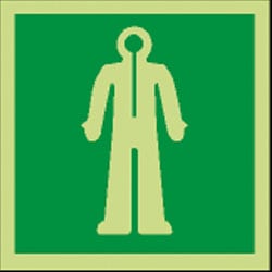 Immersion Suit Pictorial Photoluminescent Sign