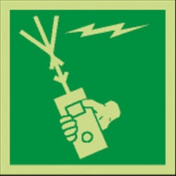 Survival Craft Portable Radio Sign