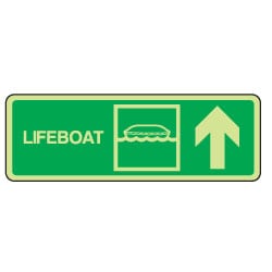 Lifeboat Arrow Up Sign