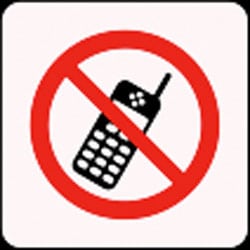 No Mobile Phones Symbol Sign