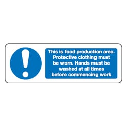 Food Production Area sign