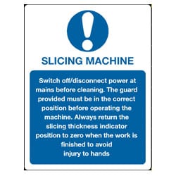 Slicing Machine Sign