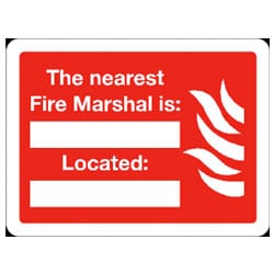 The Nearest Fire Marshall Is Located Sign