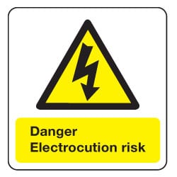 Danger Electrocution Risk Safety Sign