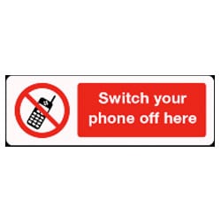 Switch your phone off here Sign