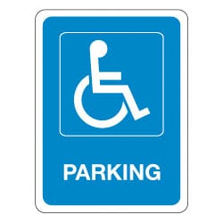 Disabled Parking Symbol Sign