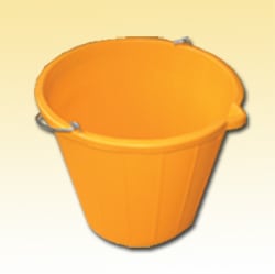 15 Litre Yellow Plastic Bucket