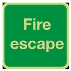 Fire Escape Sign (Photoluminescent)