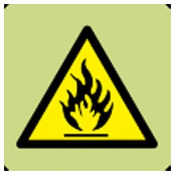 Highly Flammable Symbol Sign (Photoluminescent)