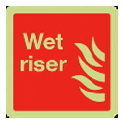 Wet Riser Sign (Photoluminescent)