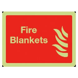 Fire Blankets Sign (Photoluminescent)