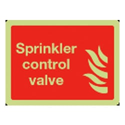 Sprinkler control valve Sign (Photoluminescent)