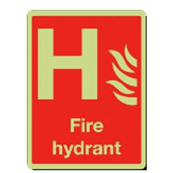Fire Hydrant Sign (Photoluminescent)