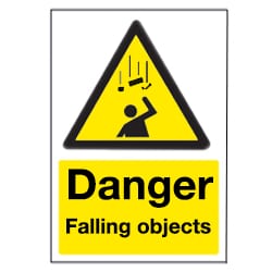 Roll Top Signs - Danger Falling Objects