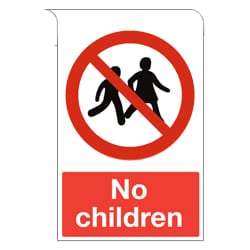 Roll Top Signs - No Children