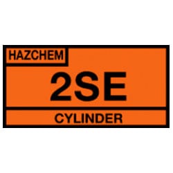 Hazchem 2SE Cylinder Sign (Type A1)