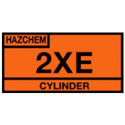 Hazchem 2XE Cylinder Sign (Type A1)