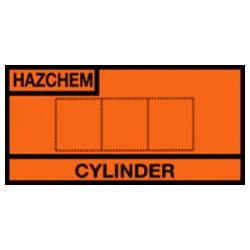 Blank Hazchem Cylinder Sign (Type A1)