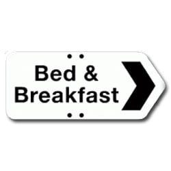 Bed and Breakfast Sign - Pointing Right