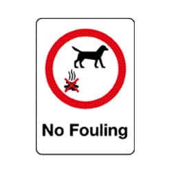 No Fouling Dog Signs