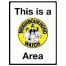 This is a Neighbourhood Watch Area Sign - White and Yellow