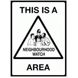 This is a Neighbourhood Watch Area Sign