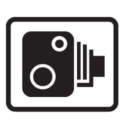 Speed Camera Symbol Road Sign