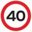 40 mph Traffic Sign