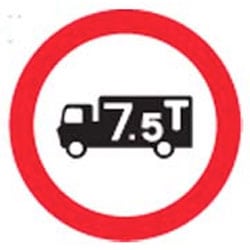 Vehicle Weight Road Sign